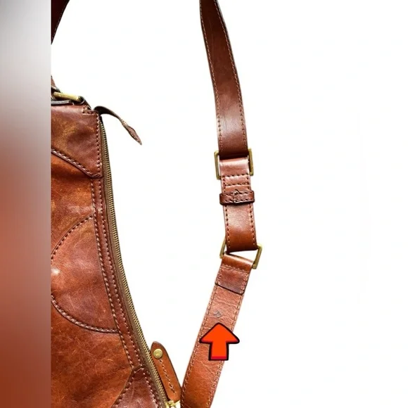 The Bridge Vintage Brown Leather Shoulder / Crossbody Bag - Picture 8 of 16